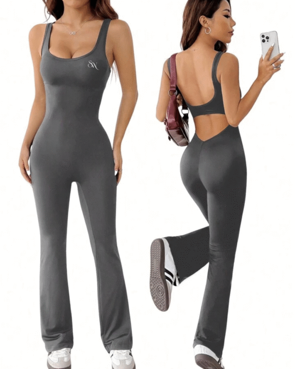 Flared Solid Color Jumpsuit